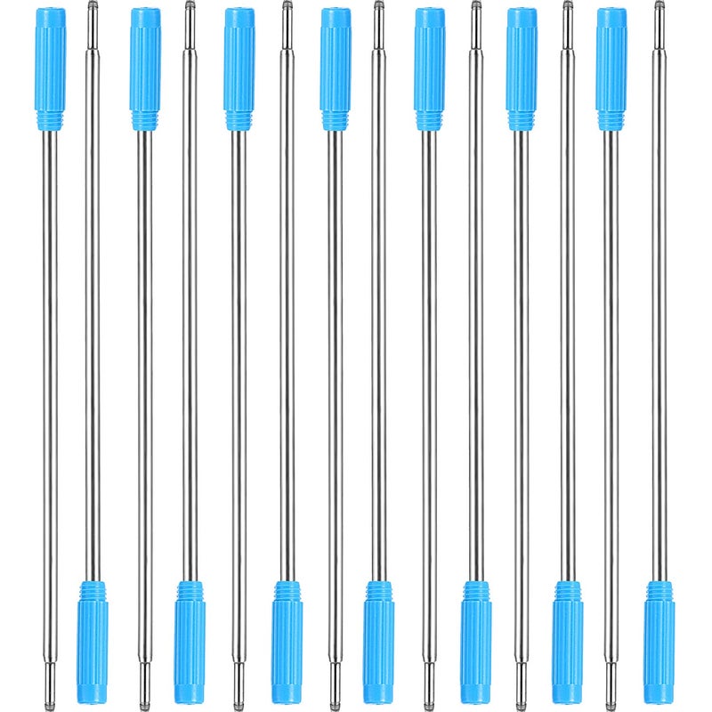 Jovitec 24 Pieces Replaceable Ballpoint Pen Refills Metal Pen Ink Refills Smooth Writing 4.5 Inch (11.6 cm) and 1 mm Medium Tip for Gifts Office(Blue) - Image 5